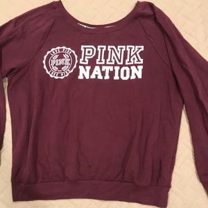 PINK Victoria secret burgundy sweatshirt